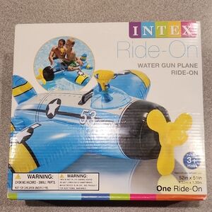 Intex Blue and Yellow Ride-On Water Gun Plane